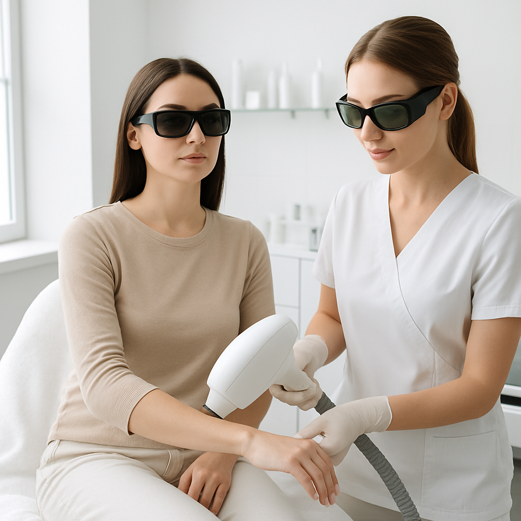 Tratamiento de RF microneedling en clínica estética